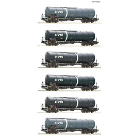   Roco 6600007 Tartálykocsi-készlet, 6-részes négytengelyes Zans, VTG (E6) (H0)