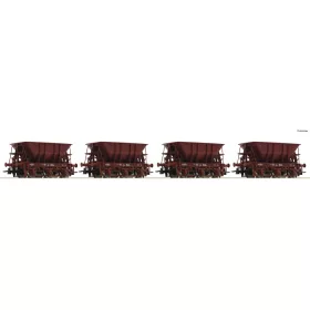   Roco 6600068 Vasércszállító háromtengelyes önürítős teherkocsi-készlet, 4-részes Ud, SJ (E4) (H0) #1