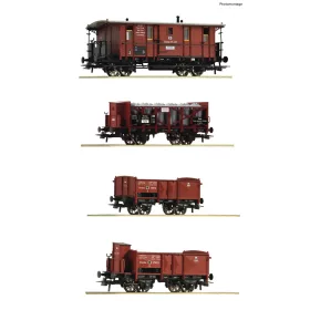   Roco 6600073 Teherkocsi-készlet, 4-részes K.P.E.V. (E1) (H0)