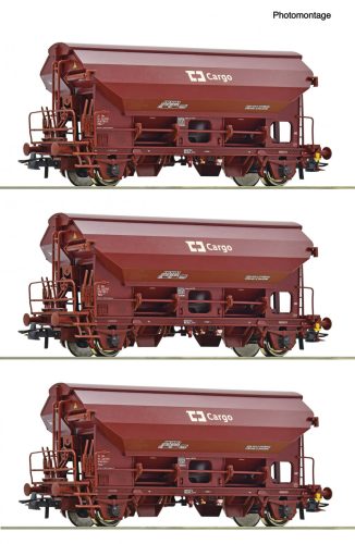 Roco 6600078 Billenőtetős önürítős teherkocsi-készlet, 3-részes Tdns, CD Cargo (E6) (H0)