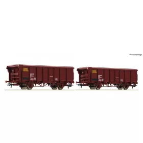 Roco 6600082 Rolótetős teherkocsi-pár, Tms, FS (E4) (H0)