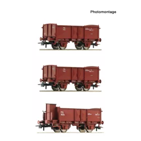   Roco 6600088 Nyitott teherkocsi-készlet, 3-részes FS (E2-3) (H0)