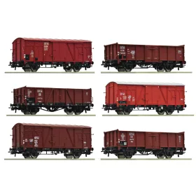   Roco 6600098 Teherkocsi-készlet, fedett és nyitott típusok, 60 Jahre OPW (E3) (H0)