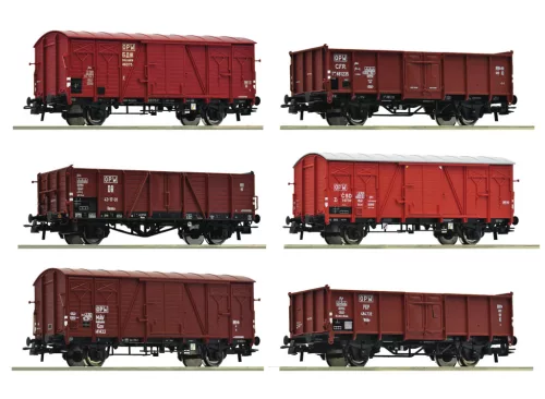 Roco 6600098 Teherkocsi-készlet, fedett és nyitott típusok, 60 Jahre OPW (E3) (H0)