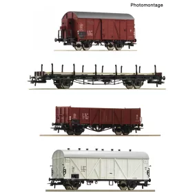 Roco 6600101 Teherkocsi-készlet, 4-részes PKP (E4) (H0)