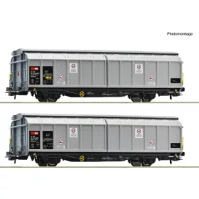   Roco 6600110 Eltolható oldalfalú teherkocsi-pár, Hbbillns, SBB Cargo (E6) (H0)