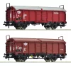 Roco 6600116 Eltolható tetejű teherkocsi-pár, Tcs, MÁV (E4) (H0)