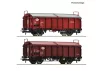 Roco 6600116 Eltolható tetejű teherkocsi-pár, Tcs, MÁV (E4) (H0)