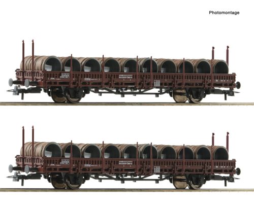 Roco 6600120 Rakoncás teherkocsi-pár, Ks, kábeltekercs rakománnyal, ÖBB (E4) (H0)