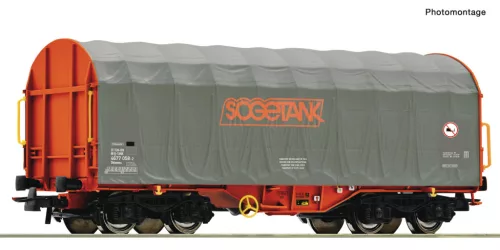 Roco 6600133 Ponyvás négytengelyes teherkocsi Shimmns, Sogetank SpA.(E6) (H0)