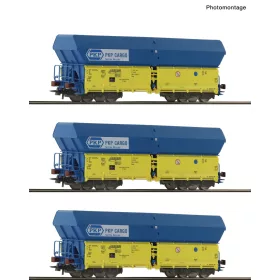   Roco 6600136 Nyitott négytenglyes teherkocsi-készlet, 3-részes Falns, PKP (E6) (H0)