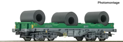 Roco 6600139 Acéltekercsszállító négytengelyes pőrekocsi, zöld, Renfe (E5-6) (H0)