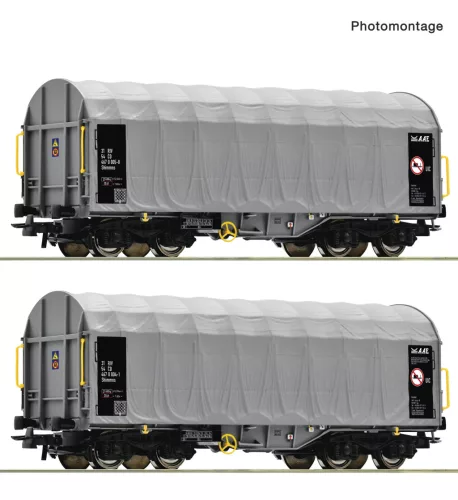 Roco 6600144 Ponyvás négytengelyes teherkocsi-pár Shimmns, CD (E5-6) (H0)