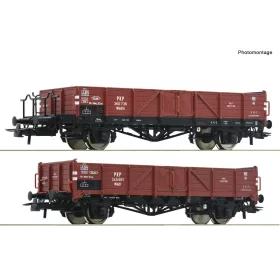 Roco 6600150 Nyitott teherkocsi-pár, Wddt, PKP (E3) (H0)
