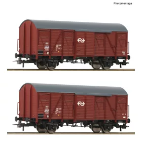 Roco 6600151 Fedett teherkocsi-pár, Gs, NS (E4) (H0)