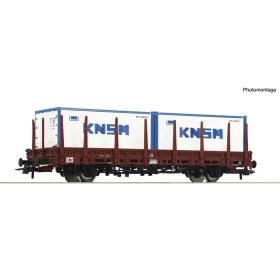   Roco 6600152 Rakoncás teherkocsi, Kbs, 2 db 20 lábas konténerrel, NS (E4) (H0)