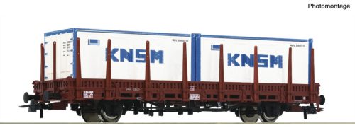 Roco 6600152 Rakoncás teherkocsi, Kbs, 2 db 20 lábas konténerrel, NS (E4) (H0)