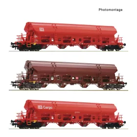   Roco 6600153 Gabonaszállító négytengelyes teherkocsi-készlet, 3-részes Tadgs 959, DB-AG (E6) (H0)