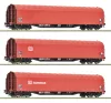 Roco 6600156 Ponyvás négytengelyes teherkocsi-készlet, 3-részes Rilns, DB-AG (E6) (H0)