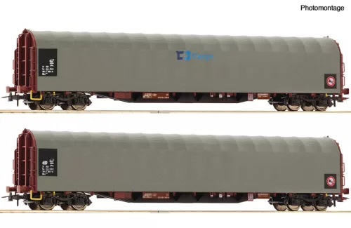 Roco 6600159 Ponyvás négytengelyes teherkocsi-pár, Rils-y, CD-Cargo (E6) (H0)