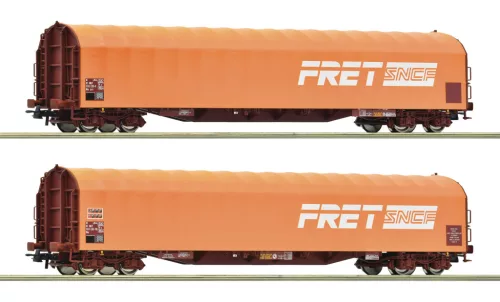 Roco 6600161 Ponyvás négytengelyes teherkocsi-pár, Rilns, SNCF (E4-5) (H0)