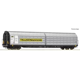   Roco 6600166 Eltolható oldalfalú négytengelyes teherkocsi, Habbiins, Transwaggon (E6) (H0)