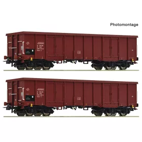   Roco 6600171 Nyitott négytengelyes teherkocsi-pár, Eaos, PKP (E4) (H0)