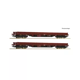   Roco 6600186 Rakoncás négytengelyes teherkocsi-pár, Res, kábeltekercs rakománnyal, ZSSK Cargo (E6) (H0)