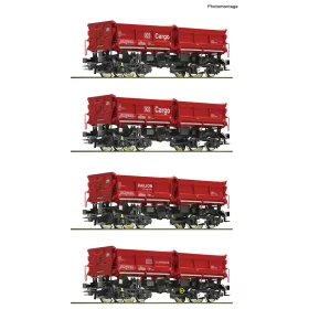   Roco 6600202 Önürítős négytengelyes billencs teherkocsi-készlet, 4-részes Fans 128, DB-AG (E6) (H0)