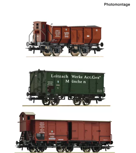 Roco 6600223 Teherkocsi-készlet, 3-részes K.Bay.Sts.B. (E1) (H0)