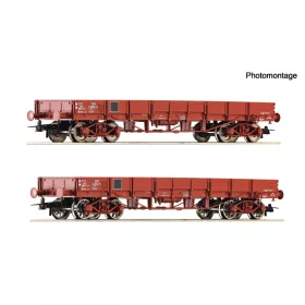   Roco 6600224 Alacsony oldalfalú négytengelyes teherkocsi-pár, TP sorozat, SNCF (E3-4) (H0)