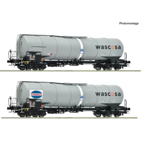   Roco 6600232 Tartálykocsi-pár, négytengelyes Zacns, Wascosa/Tamoil (E6) (H0)