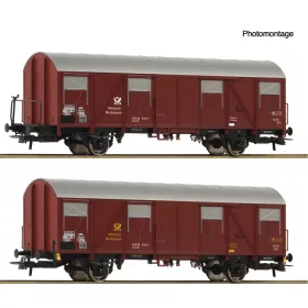   Roco 6600248 Teherkocsi-pár, Post 2s-t/11, der Deutschen Bundespost (E4) (H0)