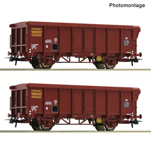 Roco 6600251 Rolótetős teherkocsi-pár, Ts, SNCF (E4-5) (H0)