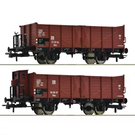 Roco 6600253 Nyitott teherkocsi-pár, Omu, DR (E3) (H0)