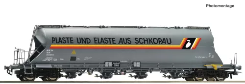 Roco 6600254 Poranyagszállító négytengelyes silókocsi, Uacs-y, Schkopau, DR (E4) (H0)