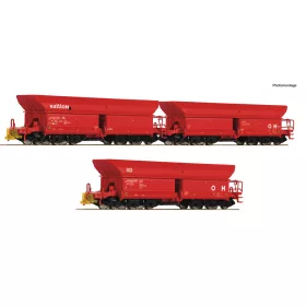   Roco 6600271 Önürítős hattengelyes teherkocsi-készlet, 3-részes Falrrs 152/Faals 151, DB-AG (E6) (H0) #2