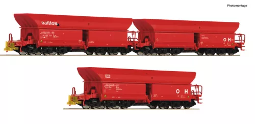 Roco 6600271 Önürítős hattengelyes teherkocsi-készlet, 3-részes Falrrs 152/Faals 151, DB-AG (E6) (H0) #2