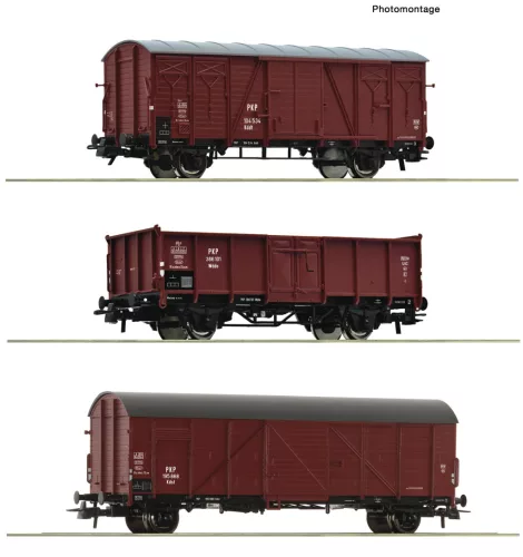 Roco 6600273 Teherkocsi-készlet, 3-részes PKP (E3) (H0)