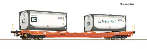 Roco 6600275 Zsebeskocsi, négytengelyes T5 Wascosa + NewPort tartálykonténerekkel (E6) (H0)