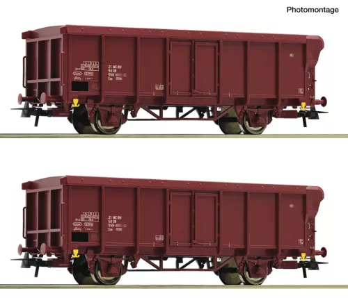 Roco 6600280 Nyitott teherkocsi-pár, Eos (ex rolótetős), DR (E4) (H0)