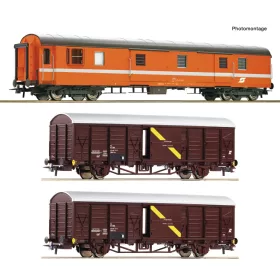   Roco 6600294 Postakocsi-készlet, 3-részes Ds, ÖBB (E4-5) (H0)