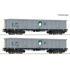   Roco 6600295 Nyitott négytengelyes teherkocsi-pár, Eanos, Tankwagon (E6) (H0)