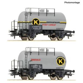   Roco 6600302 Tartálykocsi-pár, Deutz típus, Koppartrans, SJ (E3-4) (H0)