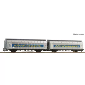   Roco 6600311 Dupla eltolható oldalfalú teherkocsi, Himrrs, Nordwaggon (E6) (H0)