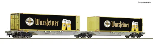 Roco 6600320 Dupla zsebeskocsi T2000, Warsteiner konténerrel (E6) (H0)