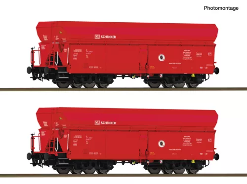 Roco 6600326 Önürítős négytengelyes teherkocsi-pár, Wap, DB Schenker (E6) (H0)