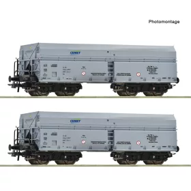   Roco 6600328 Önürítős négytengelyes teherkocsi-pár, Fals, CEMET S. A. (E6) (H0)