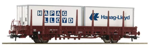 Roco 6600337 Rakoncás teherkocsi, Kbgs, konténer rakománnyal, DB (E4) (H0) #2 - Display 6600335