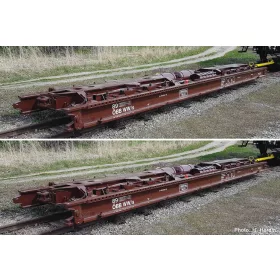   Roco 6640005 Görgős rakfelületű teherkocsi-pár (Rollwagen 9,5 Meter), ÖBB (E4-5) (H0e)